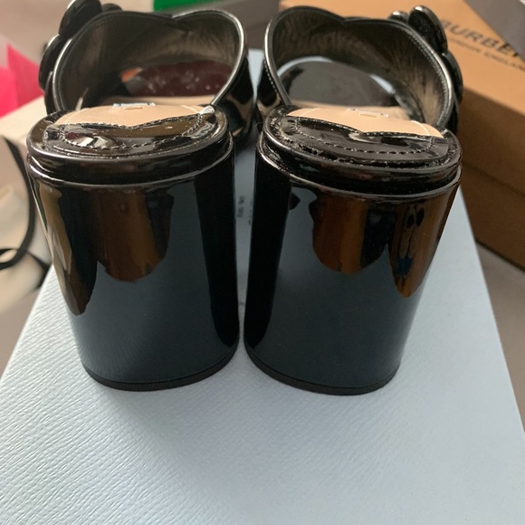 Prada Black Patent Slides - Picture 1 of 5